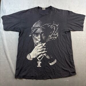 Vintage Tupac Rap Tee Biggie Style Graphic Heavyweight 4XL USA